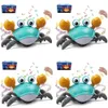 Electric/RC Animals 4pcs/Set Crab Toy с музыкальными электрическими интерактивными игрушками для живота Время побега. Беглый краб.