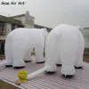 5m Long White Inflatable Polar Bear Animal Model Replica for Advertising Outdoor Events Decoration