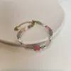 Strand coloré pierre naturelle perle d'eau douce Bracelet de perles à la main Design de mode de haute qualité Bracelets exquis femmes bijoux