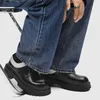 Outono novo masculino preto casual sapatos de couro designer de moda baixa gangue fundo grosso aumentando sapatos masculinos 111623a
