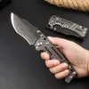 Top Quality MB T-1 Strong Tactical Folding Knife Z-wear Black Titanium Coating Stone Wash Blade CNC TC4 Titanium Alloy Handle Pocket Folder Knives with Retail Box