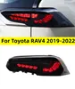 Luzes traseiras do carro para toyota rav4 20 19-20 22 conjunto de luz traseira led dragão escala luz running luz indicadora de sinal de volta