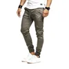 Men's Pants Mens Multi Color Slim Fit Drawstring Pocket Cargo Trousers Work Wear Joggers Sports Training Sweatpants