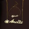 Anhänger-Halsketten, personalisierte Halskette für Frauen, individueller Name, individueller arabischer Edelstahl-Schmuck, Halsband, Familiengeschenk 231113