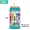 USA Local warehouse Ship in 24H 16oz Sublimation Glass Mugs Cup Blanks With Bamboo Lid Frosted Beer Can Glasses Tumbler Mason Jar Plastic Straw I1114