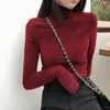 Womens TShirt Women T Shirt Warm Velvet Pullovers Tops Winter Turtleneck Long Sleeve Tshirt High Collar Bottoming Slim 231113