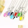 Pendant Necklaces Censer Aromatherapy Essential Oil Diffuser Copper Necklace Locket Cage With Chain Add 6Pcs Oils Pads Drop Dhgarden Dhw5P