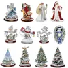 Objetos decorativos estatuetas colar adesivos de janela rotativa trem decorações pvc árvore de natal inverno decoração para casa 231114