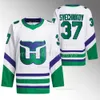 2023-2024 Hurricanes Hartford Whalers Jersey Staal Sebastian Aho Andrei Svechnikov Brent Burns Andersen Jaccob Slavin Martin Necas Seth Jarvis Jesperi Kotkaniemi