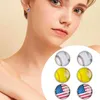 Ohrstecker Time Gem Glasrand Amerikanische Flagge Sport Baseball Softball Volleyball Packung mit Creolen für Damen