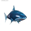 Electric/RC Animals Inflatable Remote Control Shark Toys Air Swimming RC Animal Radio Fly Balloons Clown Fish Animals Novel Toy Q231115