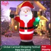 Christmas Decorations 8FT Inflatable Santa Claus Holding Xmas Tree Builtin LED Lights for Holiday Garden Lawn Patio Decor 231113