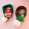 Lenços envolve natal criativo atmosfera bonito pet malha lenço de natal teddy bib suprimentos para animais de estimação para gatos e cães para manter quente 231114