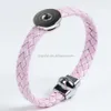 Fashion Design Colorful PU Leather Bracelet Fit 18mm snap button jewelry