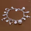 Charm Armband Korean Fashion Armband Women's Silver Plated Jewelry Accessories Wholesale Bridesmaid Gift