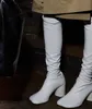 bottes de designer noir rose blanc bottes talons chaussures hiver femme talon s bottes imprimer fleur chaussures de fête de mariage de qualité supérieure avec boîte sur le genou femmes bottes
