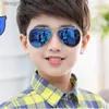 Sunglasses New Children's Polarized Sunglasses Kids Outdoor Sports Cycling Sun Glasses Girls Boys Pilot Metal Eyewear UV400 GlassesL231114