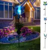 Moulin à vent solaire papillon, lampe de pelouse, éclairage ornements en fer, colibri Pinwheel, décoration de paysage pour la maison, Patio d'arrière-cour