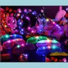 Party Decoration Led Light Up Glasses Flower Crown Glow In The Dark Flashing Headband Eyewear For Birthday Festival Neon Dro Dhqhv