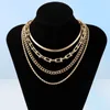 Boho Style Layered Fashion Ushaped Herringbone Rope And Curb Chain Necklace Set Jewelry Factory Direct s Chains332m9981311