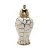 Storage Bottles Stylish Ginger Jar Collectable Vase For Cabinet Bedroom Home Decoration