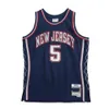 SL Jason Kidd Net Vince Carter New Basketball Jersey Mitch and Ness Throwback Grey Size S-XX