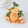 Decorative Flowers Artificial Hydrangea For Scrapbook Silk Tea Rose Buds Vase Home Decor Wedding Bouquet A Christmas Garland