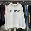 2023AW Felpe con cappuccio di marca viola High Street Streetwear Donna Uomo Felpe con cappuccio Lettera Adesivo Felpe con cappuccio multicolori