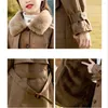 Manteau filles Trench Plus velours chaud mode Parkas solide tour col simple boutonnage longues vestes pour printemps automne 2023