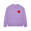 AM I Paris Designerpullover Amiswater Pullover Hoodie Winter Dickes Sweatshirt Jacquard A-Wort Red Love Heart Pullover Männer Frauen Amiparis AMIs VUKL