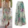 Saias Presente Boho Mulheres Floral Jersey Gypsy Long Maxi Skirt Full Summer Beach Salt Salia Holida de falha Salia de moda 230414