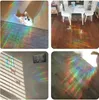 Fönsterklistermärken Rainbow Static Glass Decals Prism skyddar fåglar från kollisioner CLENS HEM DECED SUN Catcher Sticker