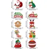 Oggetti decorativi Figurine 1 paio Buon Natale Porta appesa Banner Babbo Natale Pupazzo di neve Distico Navidad Party Decorazione della casa 2024 Noel 231114