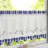 Curtain 30 90cm Red Plaid Fabric High Quality Sunshine Blockout Embroidered Coffee Home Kitchen With Small Curtains