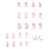 False Nails Long Almond Finished Nail Tips Smudge Color Design Fake Oval Press On Suitable For Extension