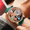 Нарученные часы Pindu 2023 Модная мужская верхняя часть Quartz Watch Кожаные водонепроницаемые спортивные хронограф Relogio Masculino