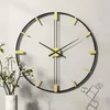 Wall Clocks Digital MechanicLarge 3d Clock Living Room Metal Stylish Electronic Silent Duvar Saati Decoration For Home