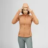 Tute da donna Tuta da yoga Giacca sportiva da donna Cappotto Felpa con cappuccio fitness con cappuccio smerigliato solido