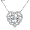 Prisvärd prissatt VVS1 GRA Moissanite Diamond 925 Sterling Silver Vintage Heart Women Pendant Halsbandsmycken Destiny Jewellery