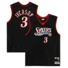 SL 76erss Basketball Jersey Mitch and Ness Philadelphias Net Allen Iverson Blue Red Black White Size S-XXL