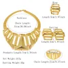 Halskette Ohrringe Set Dubai Gold Plated Armband Frauen Schmuck Helle Luxus Hochzeitsfeier Urlaubsgeschenk Anhänger