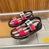 Fashion Men Vintage Slippers Sandalen Pool Fun Onyx Resin Flats Classic Double Ankle Clare Clare Sling Slides Canvas Striped Design Platform Beach Slider Flop Flops EU 38-45