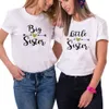 Damen T-Shirt Friends T Shirt Damen Big Sister Lettle Sister T-Shirt Damen Kurzarm Sister Bff T-Shirt Damen Funny Camisetas Mujer 230414