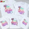 Family Matching Outfits Birthday Girl T Shirt Family White Shirts Mermaid DAD MOM Kids Girls Clothing Children Clothes Matching Mother Daughter Clothes 231113