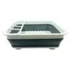 Kitchen Storage Foldable Dish Cutlery Rack Organizer Box Drainer Stand Cup Bowl Holder Knife Fork Container