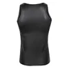 Men's Tank Tops Black Mens Faux Leather Sleeveless Vest Clubwear Undershirt Waistcoat Sexy Smooth 230414