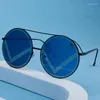 Sunglasses 2023 Round Ladies Designer Special Sun Glasses Vintage Steampunk Eyewear Male UV400