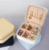 Jewelry Boxes Packaging Display Portable Zipper Pu Leather Travel Storage Box Rings Earrings Necklace Organiz