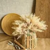 Decorative Flowers Fall Wedding Decor Lasting Bright Colors Plastic Bouquet Artificial Flower Coffee High Quality