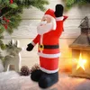 Juldekorationer Uppblåsbara upplysta jultomtenprydnad 2,4 m tecknad jätte jultomten med LED -ljus för Xmas Garden Party Decor 231114